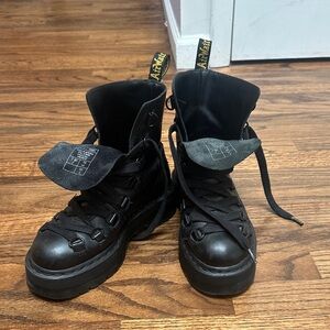 Dr. Martens Black Leather Lace-Up Boots